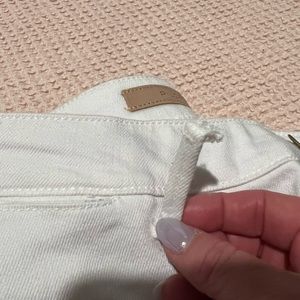 Anthropologie The Skipper Full Length Jeans 31P $140 White Wide Leg Petite